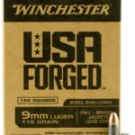 Winchester Ammo USA Forged 9mm Luger 115 Grain 1000 RDs FMJ