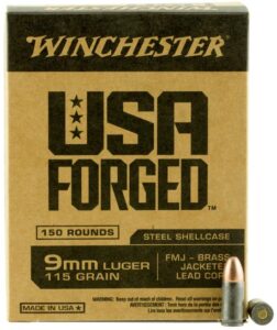 Winchester Ammo USA Forged 9mm Luger 115 Grain 1000 RDs FMJ