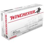 Winchester USA Brass .40 SW 180-Grain 50-Rounds Full Metal Jacket