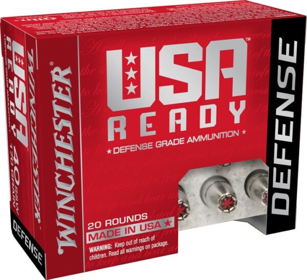 Winchester USA Ready Brass .40 SW 155-Grain 20-Rounds HP