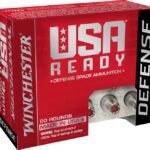 Winchester USA Ready Brass 9mm+P 124-Grain 20-Rounds HP