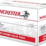 Winchester Brass Ammo .223 Rem 55-Grain 150-Rounds FMJ Value Pack