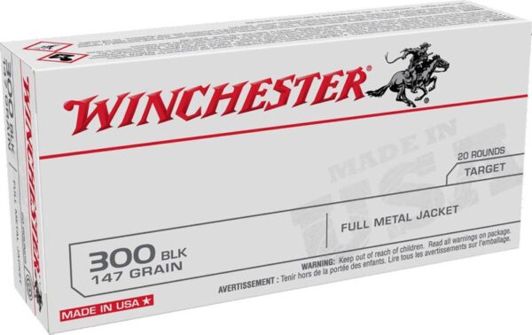 Winchester USA Brass .300 AAC Blackout 147-Grain 20-Rounds FMJ