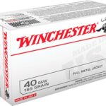 Winchester Ammunition USA White Box Brass .40 SW 165-Grain 100-Rounds FMJ