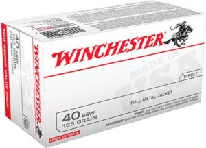 Winchester Ammunition USA White Box Brass .40 SW 165-Grain 100-Rounds FMJ