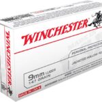 Winchester USA Brass 9mm 147-Grain 50-Rounds JHP