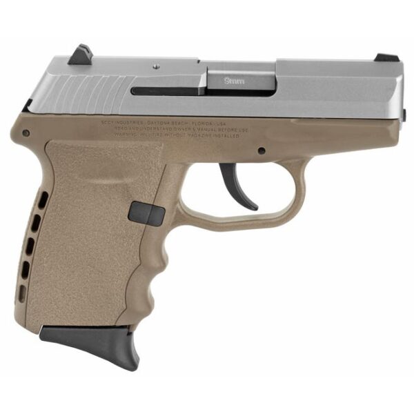 SCCY CPX-2 Flat Dark Earth / Stainless 9mm 3.1" Barrel 10-Rounds