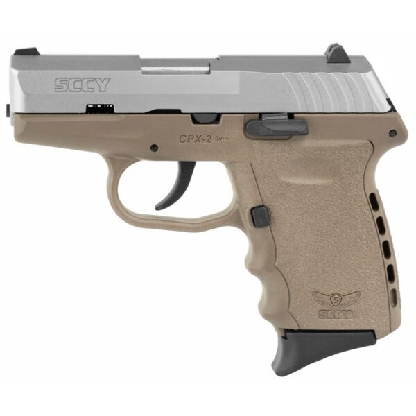 SCCY CPX-2 Flat Dark Earth / Stainless 9mm 3.1" Barrel 10-Rounds