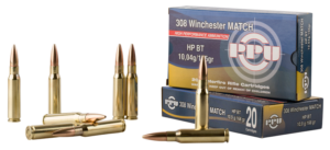 PPU Match Brass .308 Win 168-Grain 20-Rounds HPBT