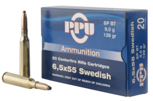 PPU Metric Rifle Brass 6.5 X 55 Swedish 139-Grain 20-Rounds SP