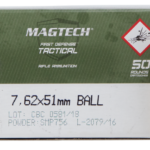 MagTech Tactical/Training Brass 7.62 X 51 147-Grain 50-Rounds FMJ