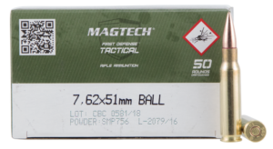 MagTech Tactical/Training Brass 7.62 X 51 147-Grain 50-Rounds FMJ