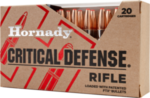 Hornady Critical Defense Nickel Plated Brass .308 Win 155-Grain 20-Rounds FTX