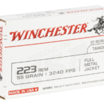 Winchester USA Brass .223 Rem 55-Grain 20-Rounds FMJ