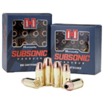 Hornady Subsonic Handgun Ammo Brass 9mm 147-Grain 25-Rounds XTP Subsonic