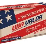 Winchester USA Valor Brass 9mm 124-Grain 200-Rounds FMJ