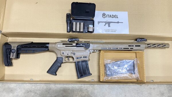 Citadel Boss 25 12 GA AR Style Semi Auto Shotgun 5+1 FDE Cerakote AR-12