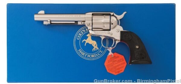 Colt 3rd Gen SAA 45 Nickel 5.5" Box 1996