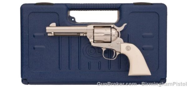 Colt SAA 3rd Gen 45 Nickel 4 3/4" 1998 Case