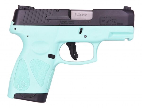 Taurus G2S Cyan / Black 9mm 2- 7 Round Magazines Tiffany Blue 1-G2S931C