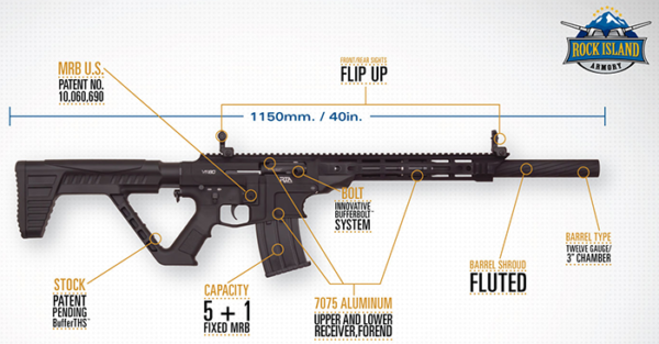 Rock Island Armory VR80 12 Ga California CA Compliant VR80CA