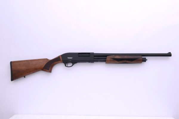 Omega P12M Black Chrome Walnut Pump Shotgun