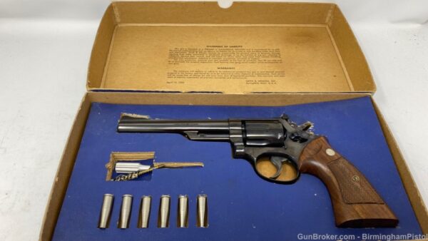 Smith & Wesson Model 53 22 Jet Mag w/ 22 LR inserts 6" 6 shot - great cond.