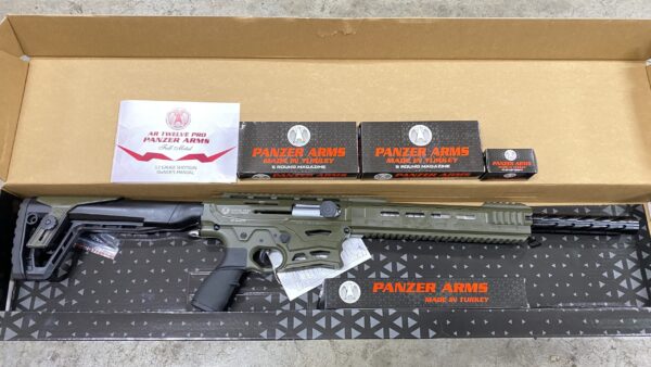 PW ARMS AR-12 Pro A2 OD Green Anodized 12 Gauge 20" 3" 5+1 AR12PSODG Panzer ar12