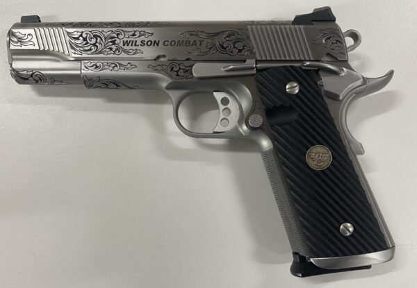 Wilson Combat Custom Engraved CQB Elite Stainless Steel 45 ACP