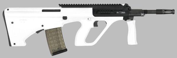 Steyr AUG M1 White Stock Extended Rail 556 Nato AUGM1WHIEXT AUG Mag Pattern