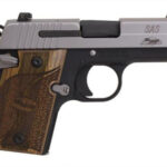 Sig P938 9mm 3" SAS 2-Tone SAO Siglite Walnut Grip (1) 6rd Steel MAG Ambi Safety Dehorned