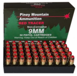 Piney Ammunition Red Tracer 9mm